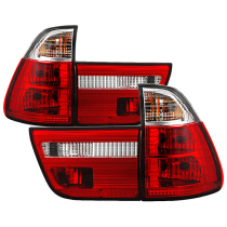 BMW E53 X5 00-06 4PCS Euro-style Bakljus- Röda Klara Spyder Auto